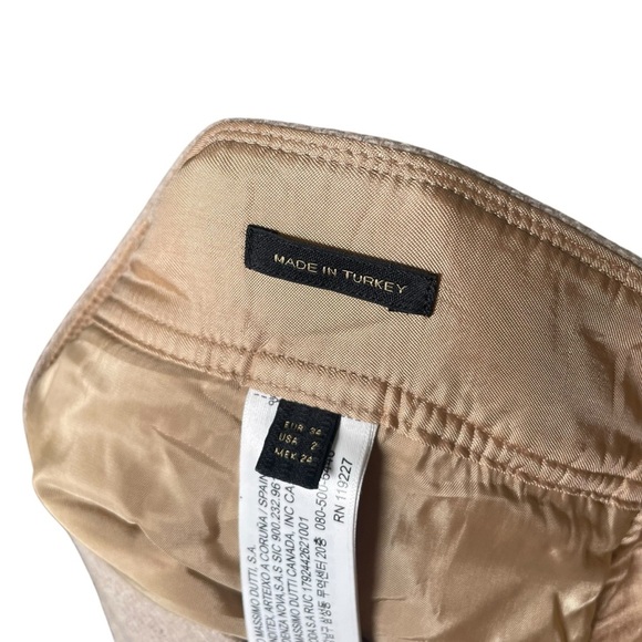 Massimo Dutti Two-button Wool Trousers In Beige Size US 2 - Picture 8 of 10
